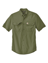 Load image into Gallery viewer, CrossCreek x Carhartt Force® SS Woven Shirt in Olive