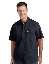 Load image into Gallery viewer, CrossCreek x Carhartt Force® SS Woven Shirt in Navy