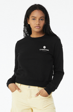 Load image into Gallery viewer, Rocksteady Womens Crew Mid-Length Sweatshirt in Black