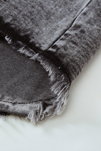 Load image into Gallery viewer, Haley Raw Hem Denim Jacket in Black Denim