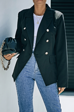 Load image into Gallery viewer, Khloë Double Breasted Padded Blazer in Black