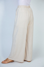Load image into Gallery viewer, Audrie Striped Linen Pants in Cream