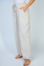 Load image into Gallery viewer, Audrie Striped Linen Pants in Cream