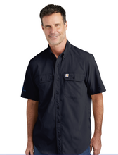 Load image into Gallery viewer, CrossCreek x Carhartt Force® SS Woven Shirt in Navy
