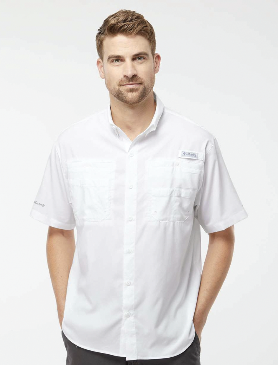 CrossCreek x Columbia - PFG Tamiami™ II SS Woven Shirt in White