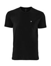 Load image into Gallery viewer, In The Know Unisex Pocket Tee in Black
